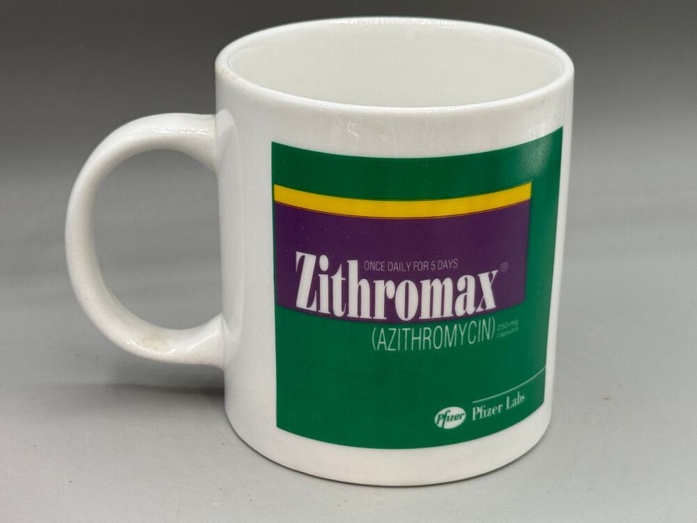 Zithromax Chronic Bronchitis Pharmaceutical Pharma Advertising Mug